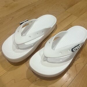 Crocs Women’s Classic Platform Sandal in White - size 9